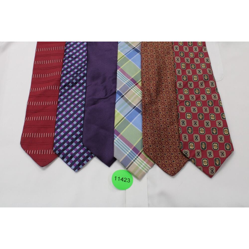 Tommy Hilfiger Necktie Men's Designer Stylish Lot of 6 Tie USA Business Office - Picture 4 of 4